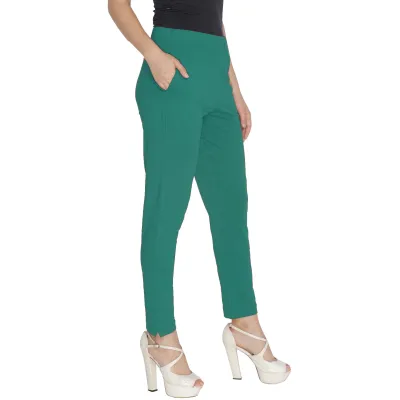 Buy Lyra Hosiery Plain/Solid Women's Regular Fit Free Size Kurti Pants with  Side Pocket (Maroon,Skin) at Amazon.in