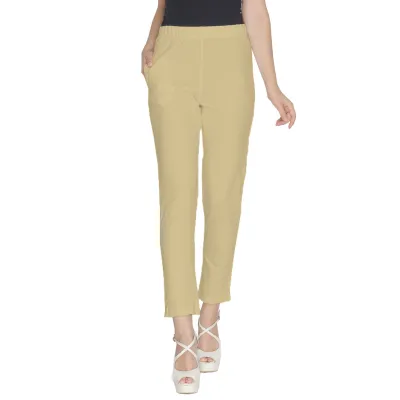 Buy Lyra Hosiery Plain/Solid Women's Regular Fit Free Size Kurti Pants with  Side Pocket (Skin) at Amazon.in