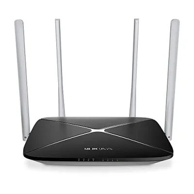 White Mercusys AC10 Dual Band AC1200 Wireless Router, 300 Mbps at
