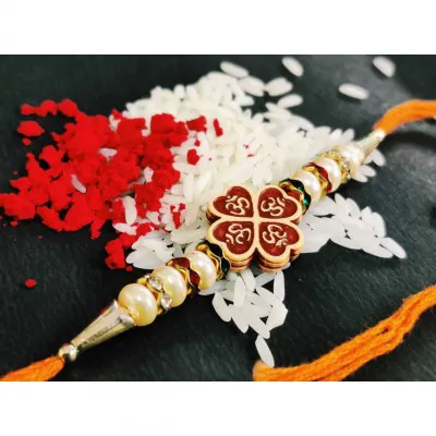 Om Colorful Rakhi With Beads