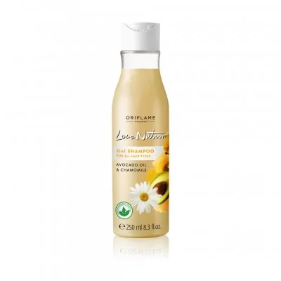 Oriflame Love Nature 2in1 Shampoo for All Hair Types Avocado Oil & Chamomile 32624 250ml