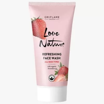 Oriflame Love Nature Refreshing Face Wash with Organic Strawberry 42042 50g