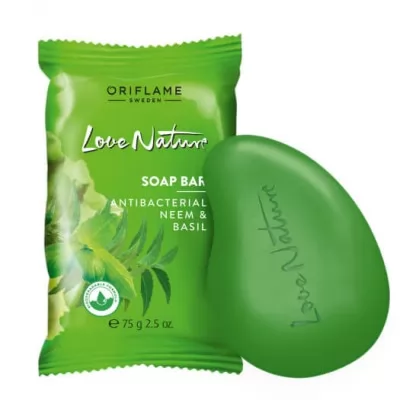Oriflame Love Nature Soap Bar Antibacterial Neem And Basil 44690 75g