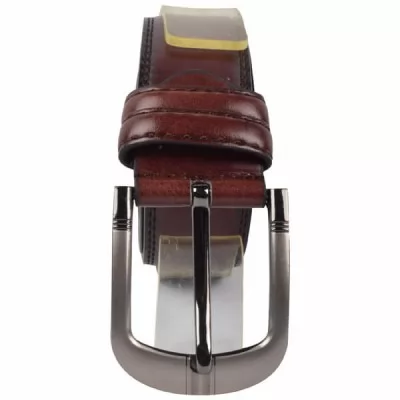 PU Leather Casual Belt MB007 Maroon 34-38 Inch