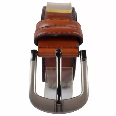 PU Leather Casual Belt MB007 Rust 36-40 Inch