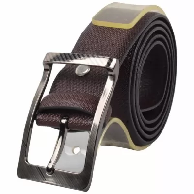 PU Leather Casual Belt MB008 Maroon 34-38 Inch