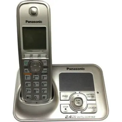 Panasonic KX-TG3721SX Single Line 2.4GHz Cordless Digital Landline Phone Silver