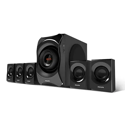 Philips Audio SPA8000B 5.1 Channel 120W Multimedia Speaker System with Bluetooth