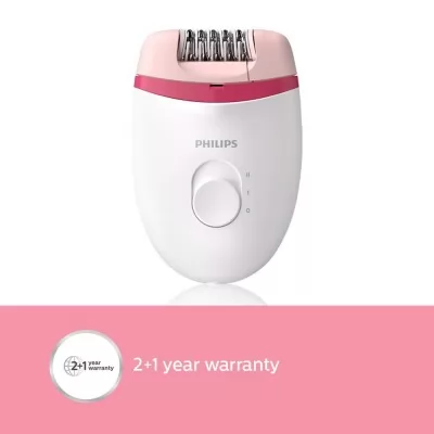 Philips BRE235 Satinelle Essential Corded Compact Epilator White and Pink