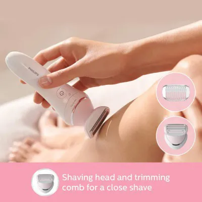 Philips BRE710-00 Cordless Epilator All Rounder For Face And Body Hair Removal White