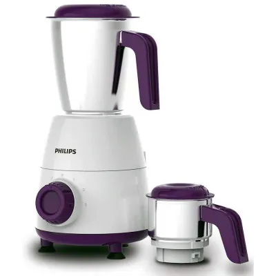 Philips HL7506 500 Mixer Grinder White and Purple 2 Jar