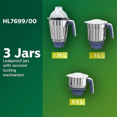Philips HL7699 750-Watt Mixer Grinder 3 Jars