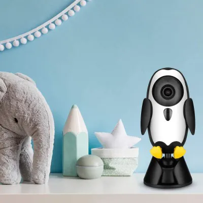 Qubo HCB01 Baby Cam WiFi 1080p Full HD Smart Baby Monitor With Baby Cry Alert Black
