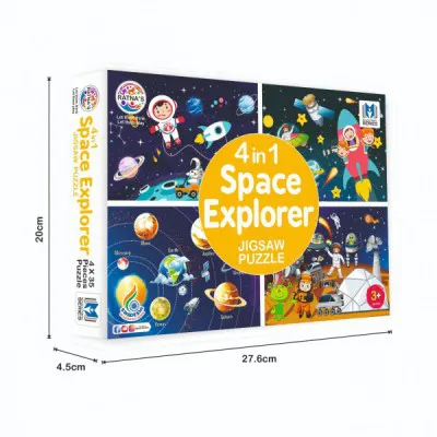 Ratnas 2364 4 In 1 Space Explorer Jigsaw Puzzle For Kids