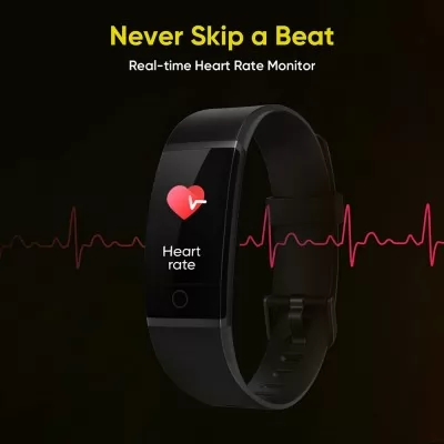 Realme Band Screen with Touchkey Real-time Heart Rate Monitor Full Colour Black