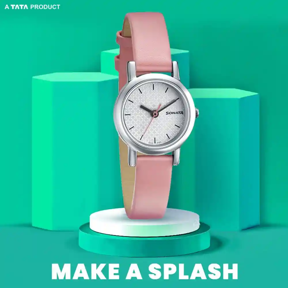 Sonata Cotton Candy Pink Watch From Splash By Sonata 8976SL15