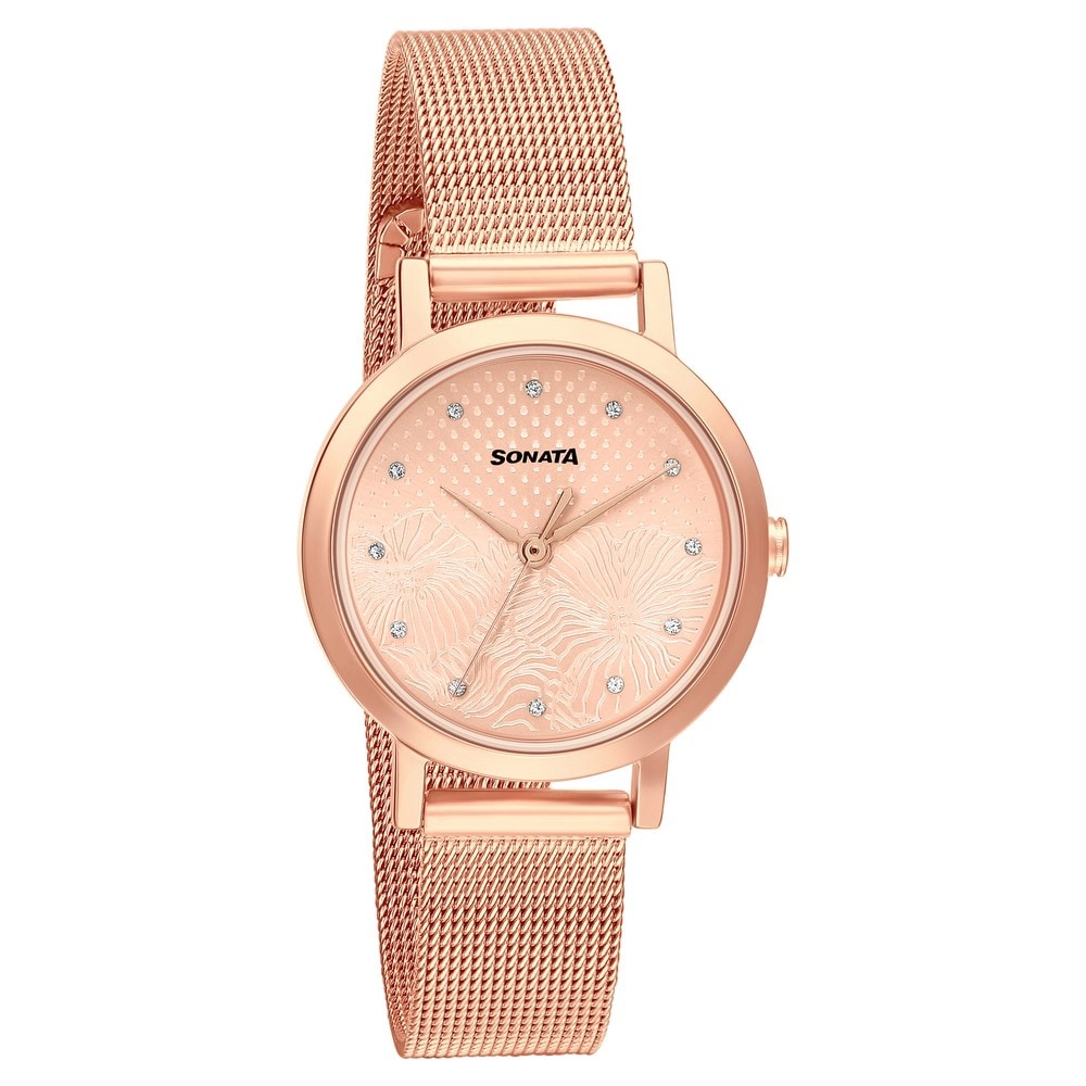 Rose Gold Sonata Ladies Watch | Giftsmyntra.com