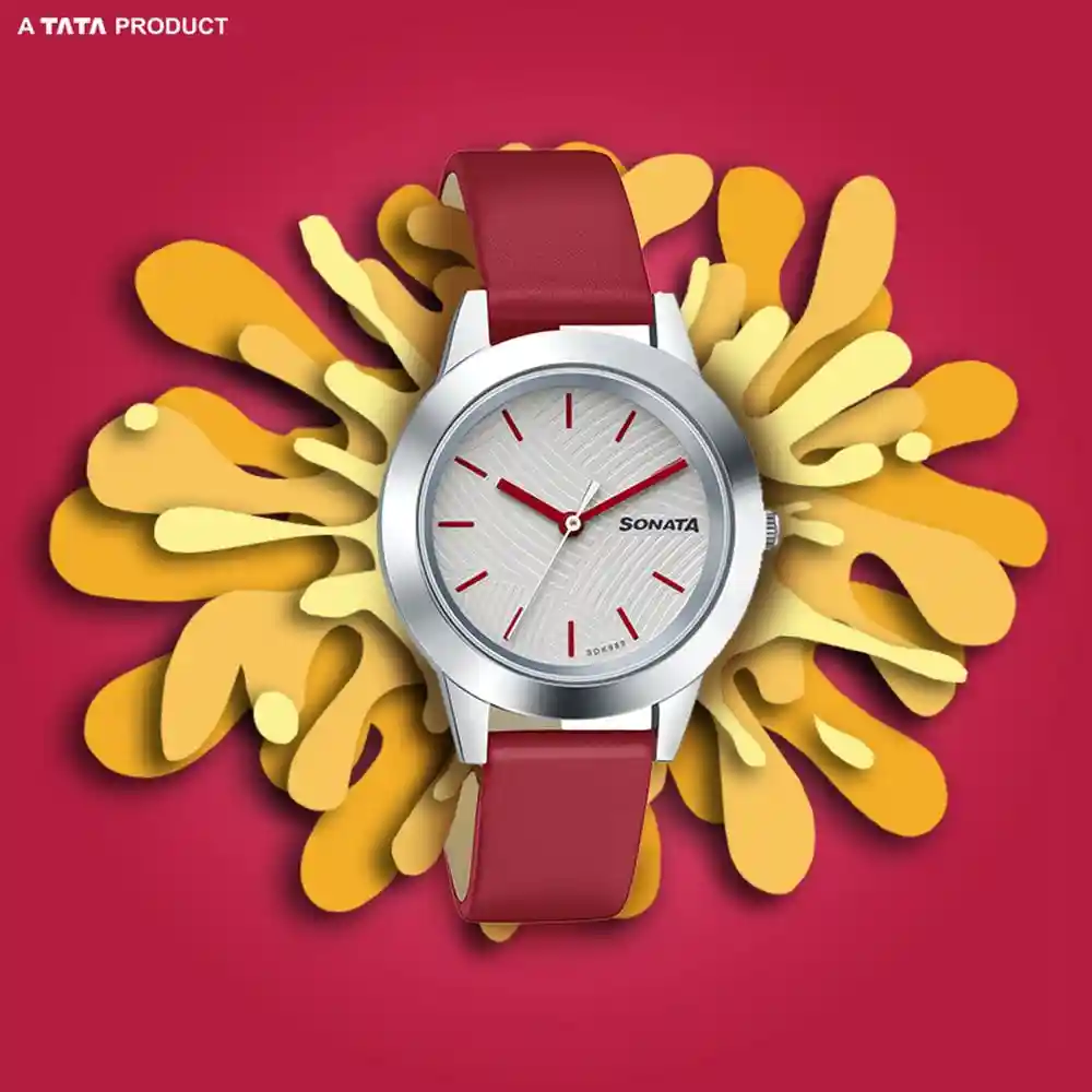 Sonata Ruby Red Watch From Splash By Sonata 87019SL12