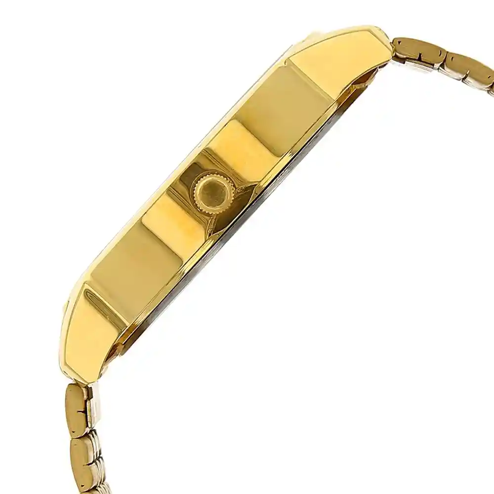 Sonata Silver Dial Golden Stainless Steel Strap Watch 77031YM01