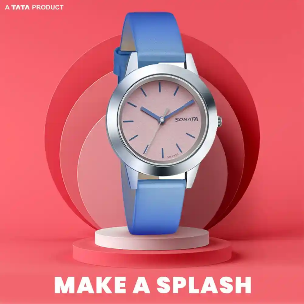 Sonata Sky Blue Watch From Splash By Sonata 87019SL16
