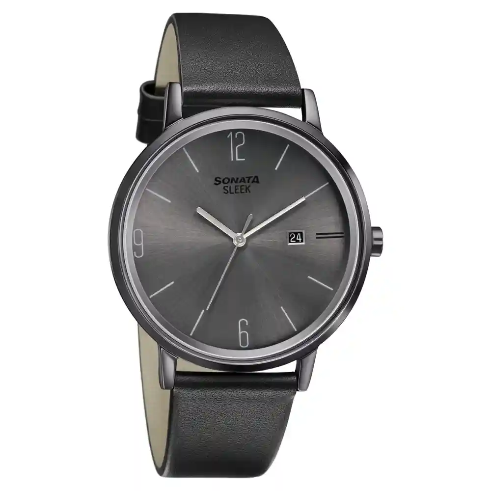 Sonata sleek hot sale black dial