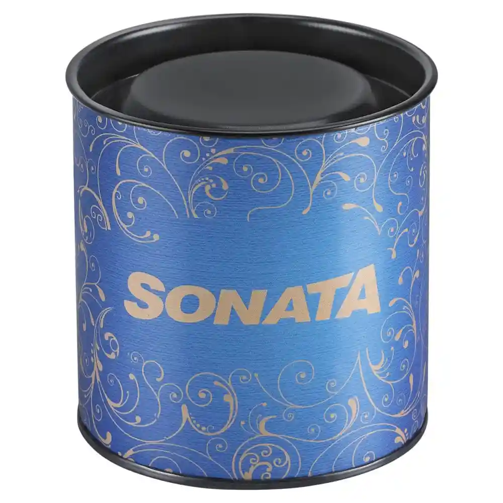 Sonata Utsav Champagne Dial Stainless Steel Watch 7133YM01