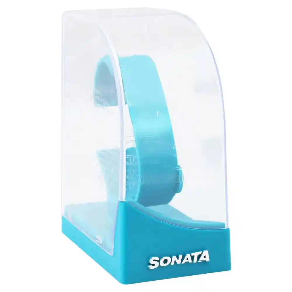 Sonata White Dial Black Leather Strap Watch 8925YL01W