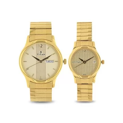 Titan 15802490YM05 Couple Watch