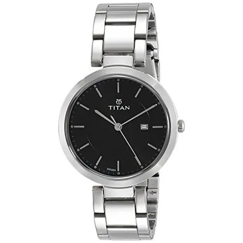 Titan watches for hot sale ladies black metal