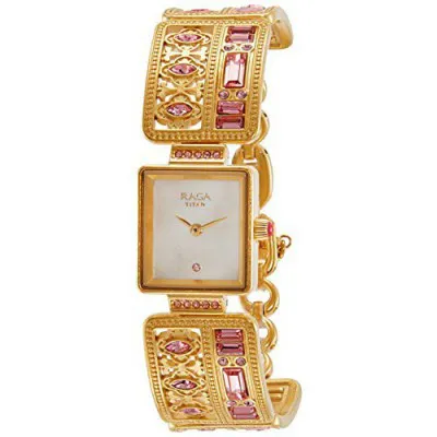 Titan Masaba 2 Analog Mother of Pearl Dial Womens Watch 95092YM01
