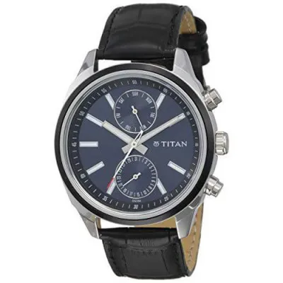 Titan Neo Analog Blue Dial Mens Watch 1733KL01