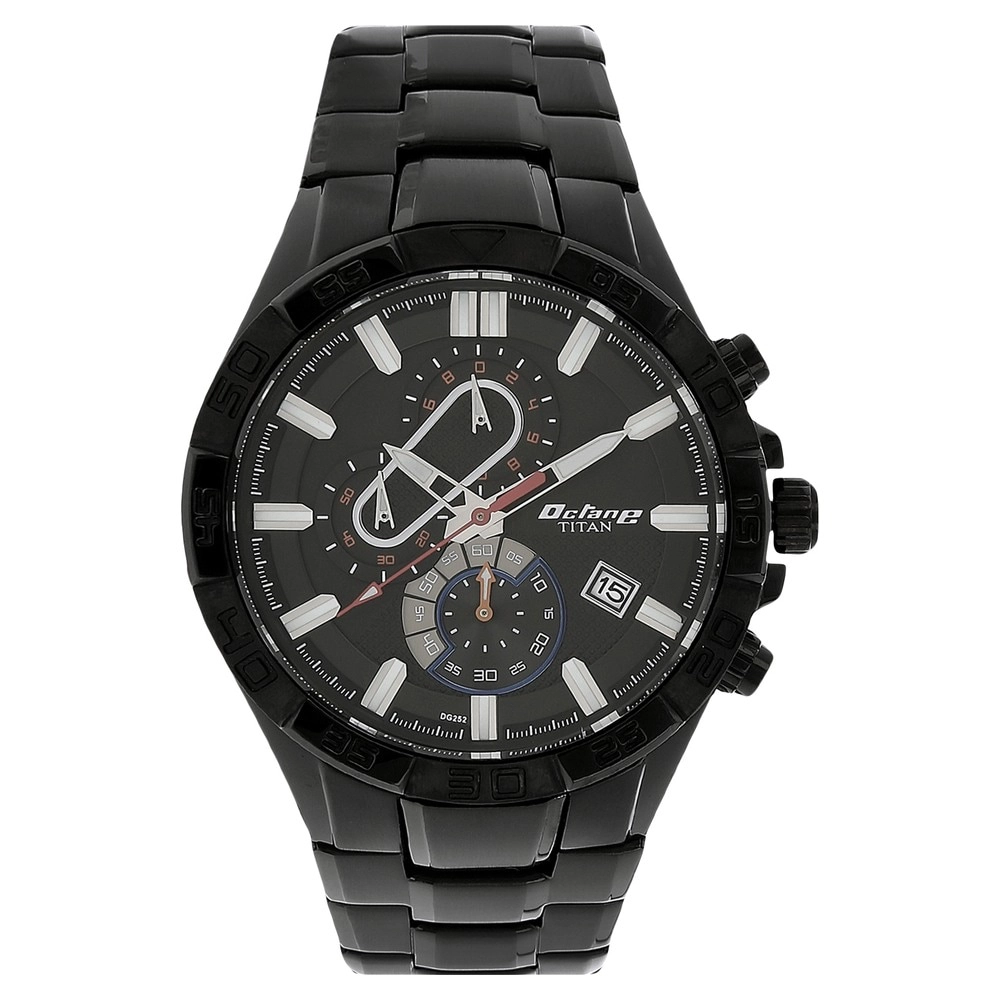 Titan octane black outlet metal watch