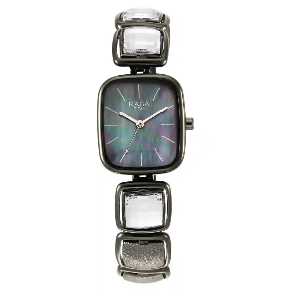 Titan Raga Moments Of Joy Watch With Grey Dial And Brass Strap 95136QM02