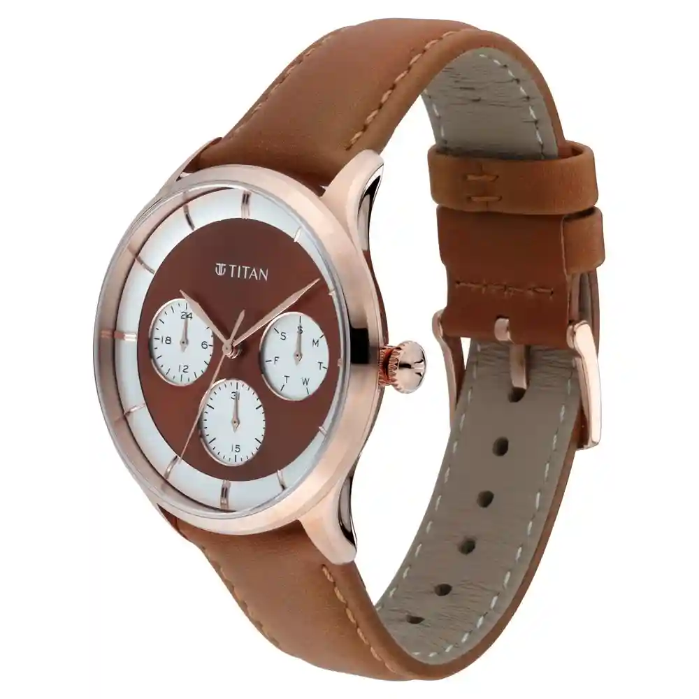 Titan Rose Gold Dial With Rose Gold Case Watch 90125WL02
