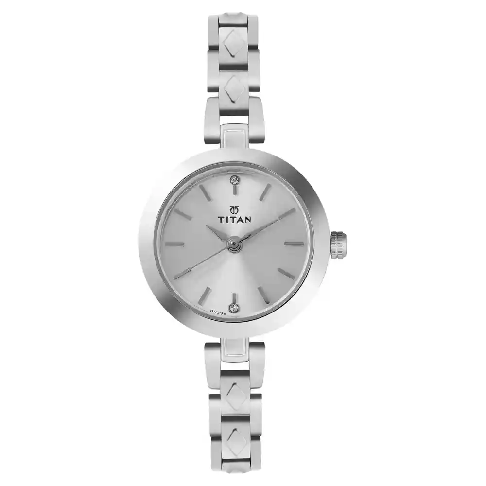 Titan Silver Dial Silver Stainless Steel Strap Watch 2598SM01