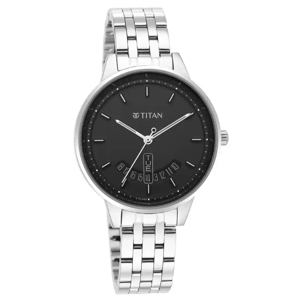 Titan Workwear Watch With Black Dial And Brass Strap 2648SM03