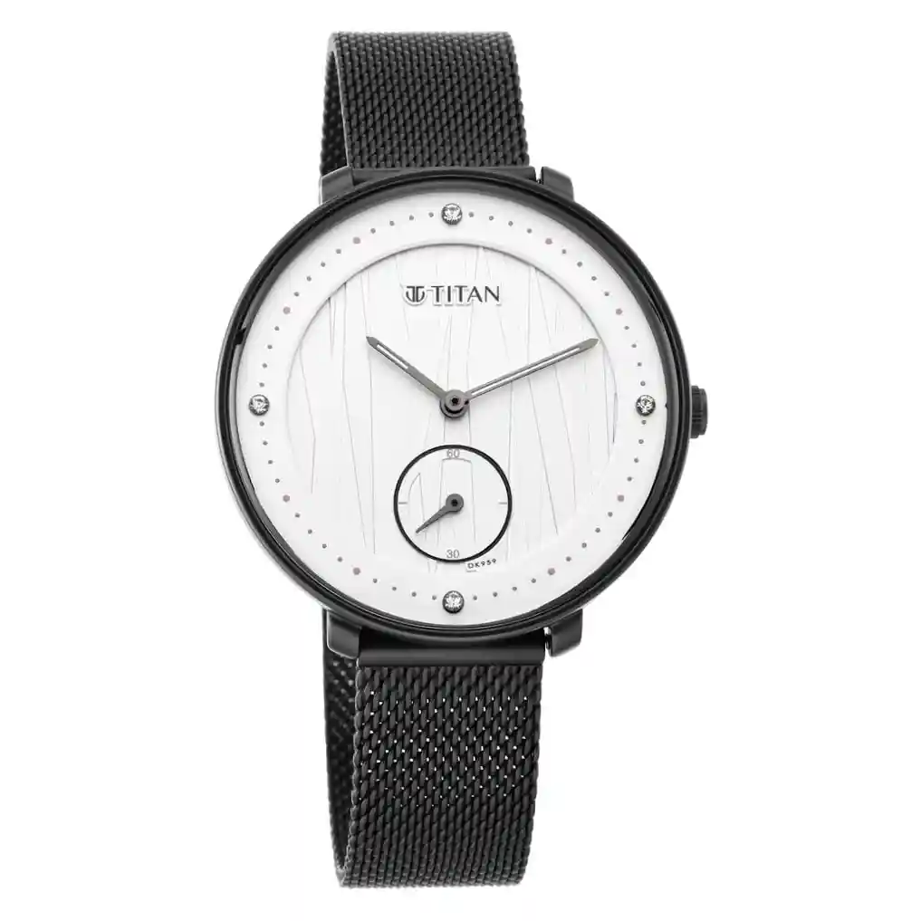 Titan Workwear Watch With Black Dial And Stainless Steel Strap 2651NM01