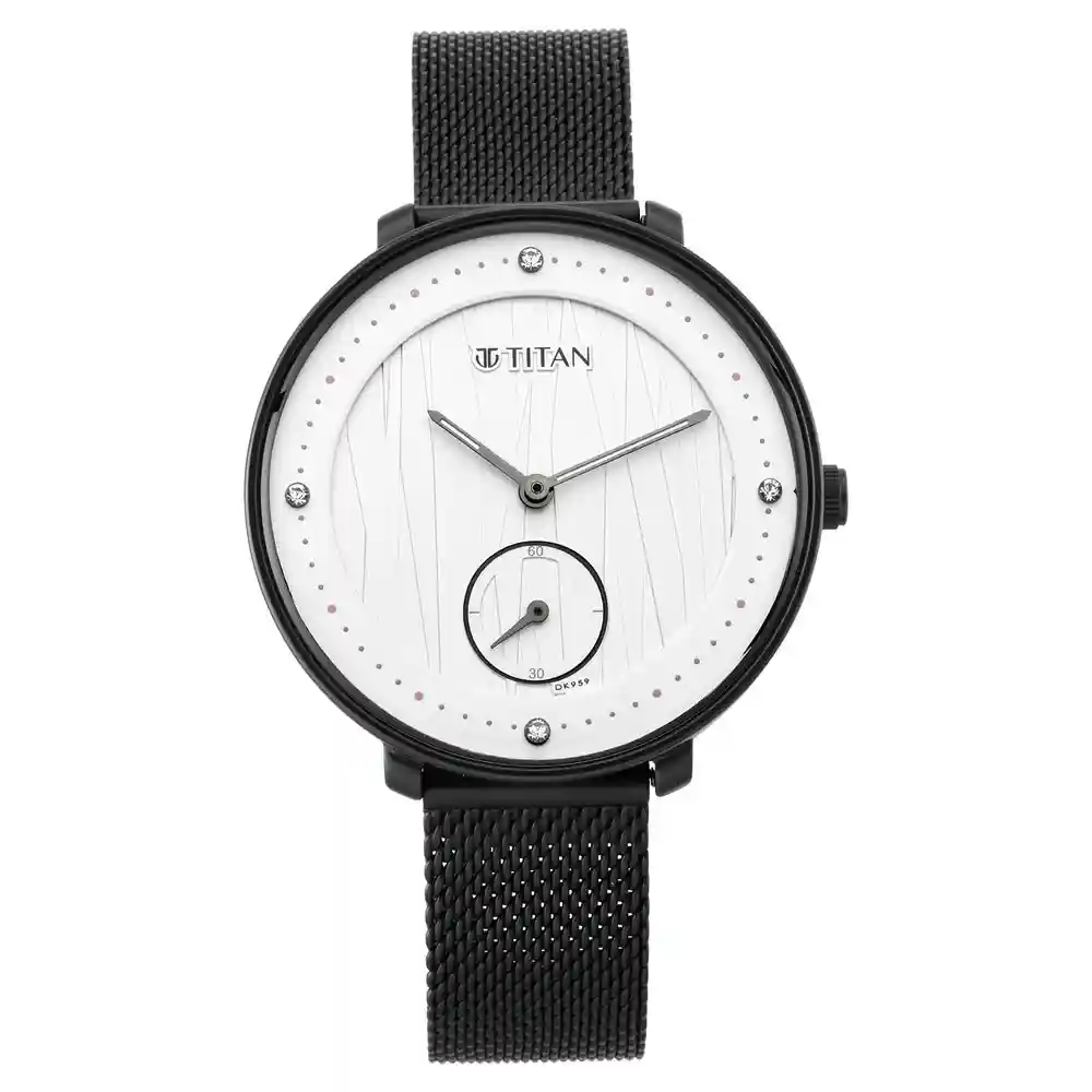 Titan Workwear Watch With Black Dial And Stainless Steel Strap 2651NM01