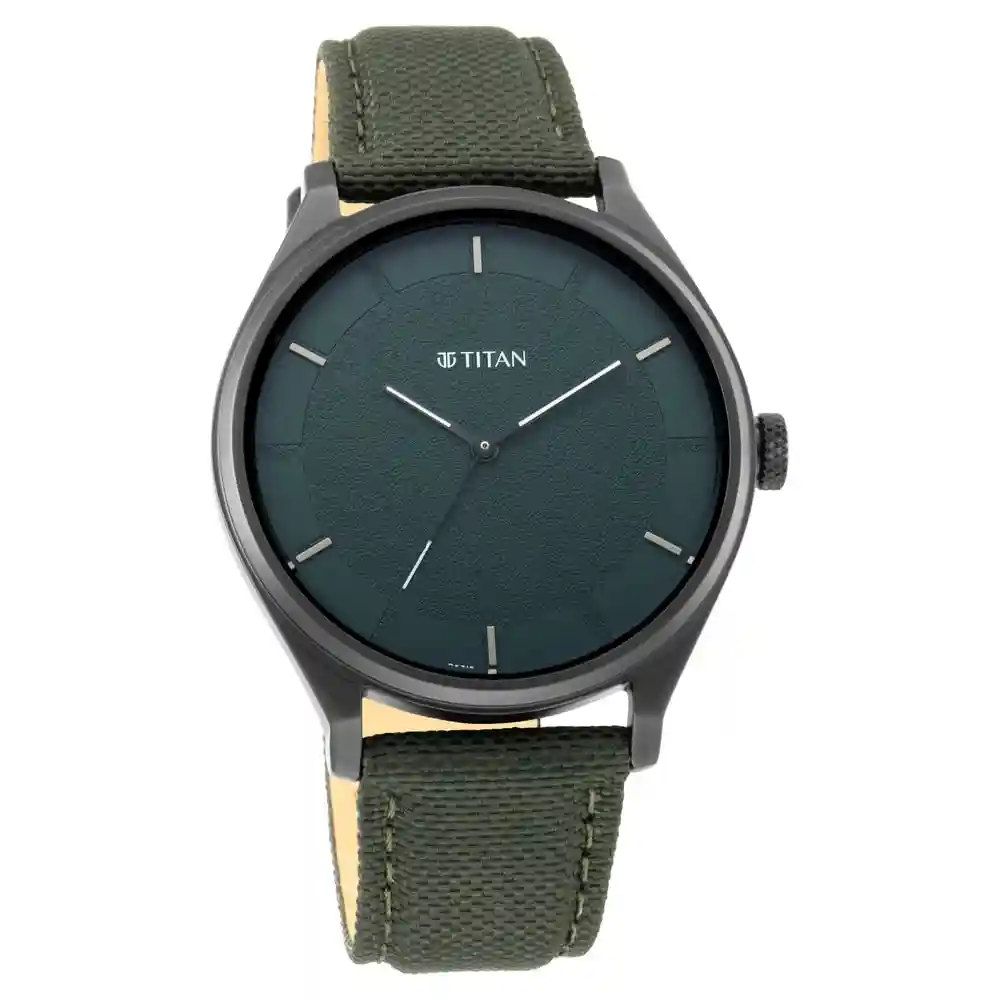 Titan Workwear Watch With Green Dial And Fabric Strap 1802NL02