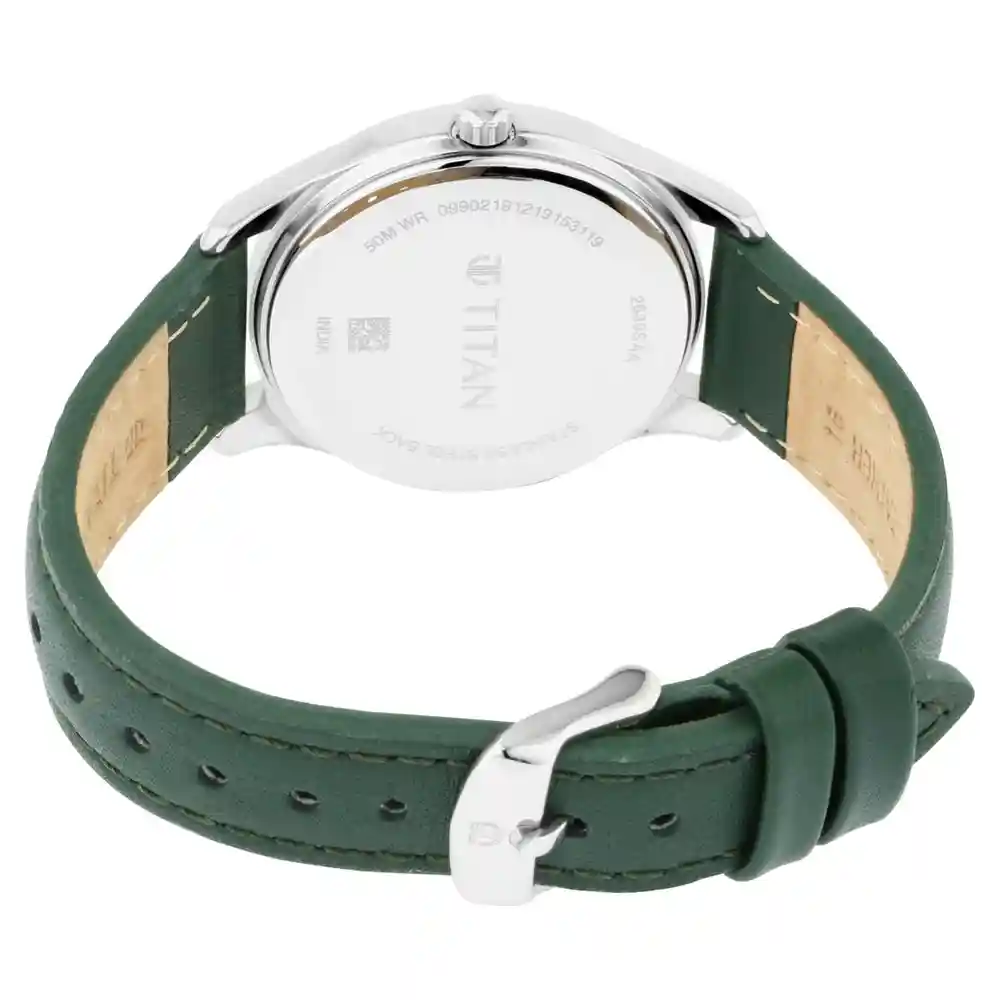 Titan Workwear Watch With White Dial And Leather Strap 2639SL04