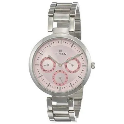 Titan Youth Analog Pink Dial Womens Watch 2480SM05