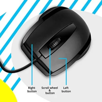 Zebronics Zeb-Alex Wired USB Optical Mouse With 3 Buttons