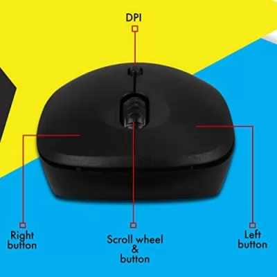 Zebronics Zeb-Bold 2.4GHz Wireless Optical Mouse With High Precision 4 Buttons