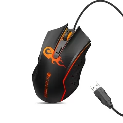 Zebronics Zeb-Clash Gaming Wired Mouse 6 Buttons Including Backward And Forward Multicolored Breathing Led