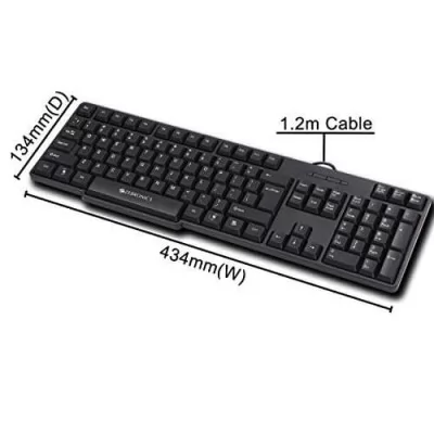 Zebronics Zeb-Judwaa 750 Wired Keyboard and Mouse Combo With 104 Keys and a USB Mouse With 1200 DPI