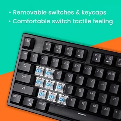 Zebronics Zeb-Nitro Mechanical USB Keyboard With Blue LED Backlight