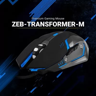 Zebronics Zeb-Transformer-M Optical USB Gaming Mouse With LED Effect Black