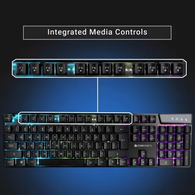 Zebronics Zeb-War Gaming USB Keyboard and Mouse Combo Black