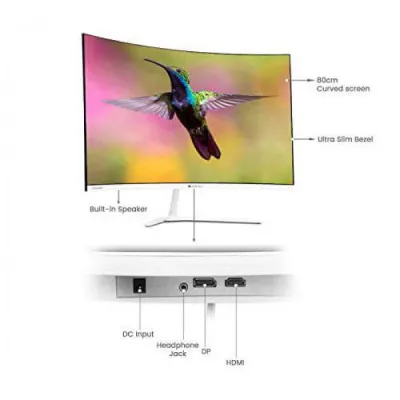 Zebronics Zebster Zeb-AC32FHD 32.0 Inch LED 80CM Curved Monitor Full HD With VGA And HDMI Ports